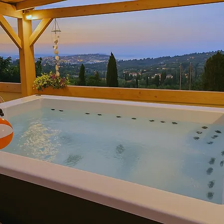 House Breathtaking Views & Private Mini Pool Jacuzzi In Corfu Virósz